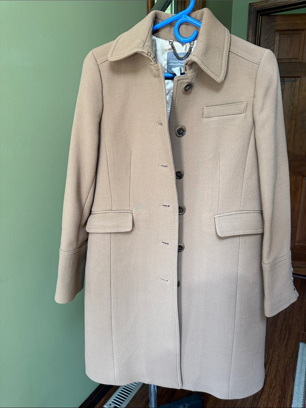 J. Crew Camel Wool-Blend Button Jacket